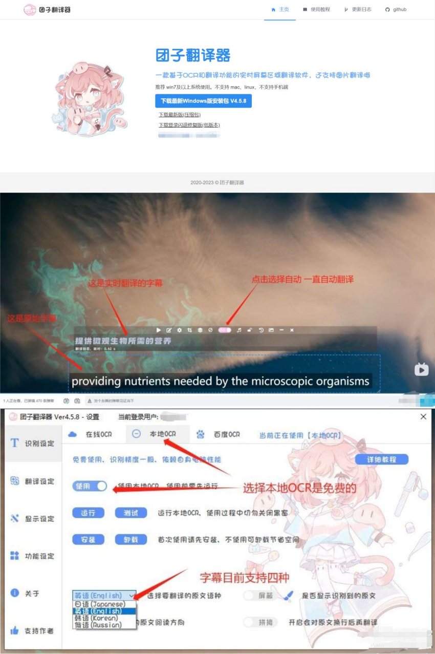 图片[1]-团子翻译器 支持英俄日韩语言 无字幕神器-智点软件