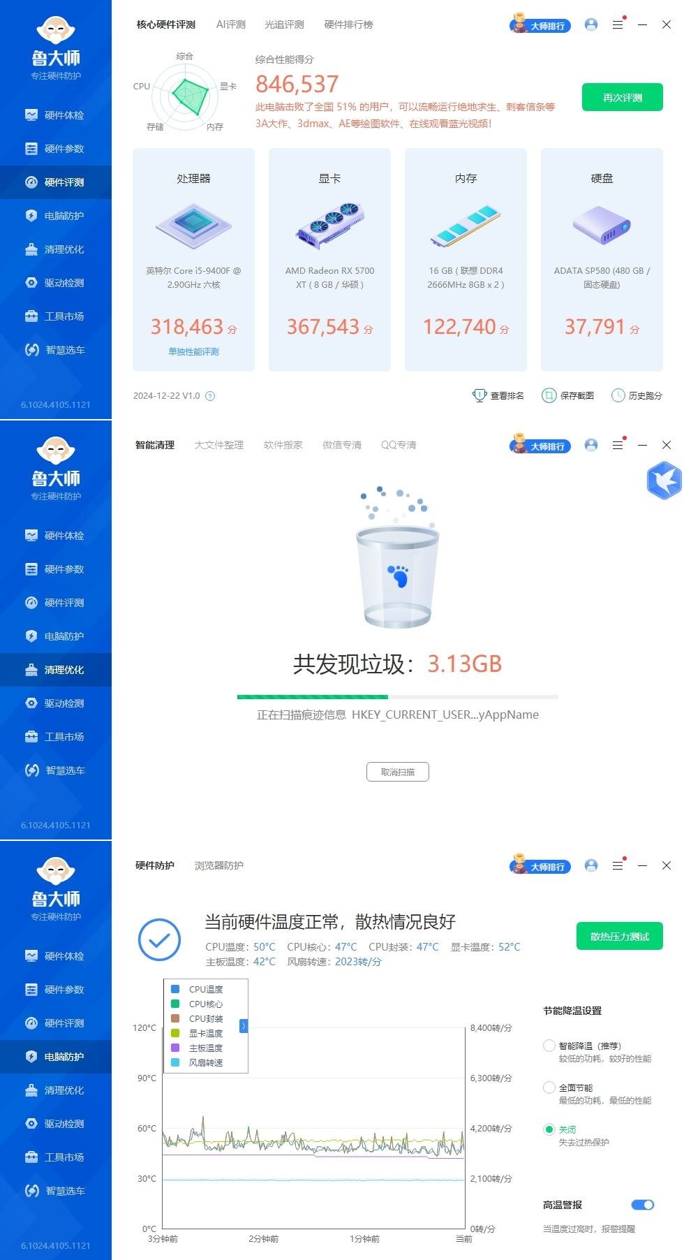 图片[1]-鲁大师特殊版来了！跑分、清理、硬件检测、无广，好用到爆！-智点软件