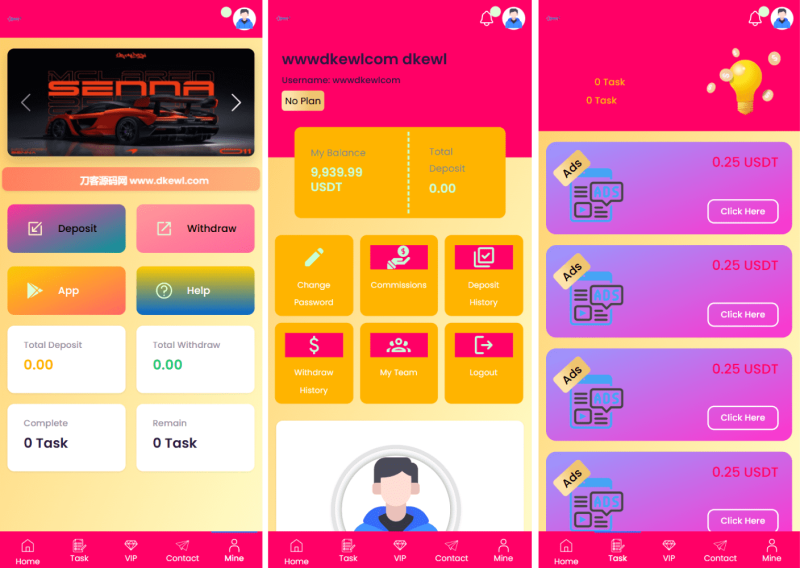 SENNA海外广告奖励投资理财源码/附详细教程-智点软件