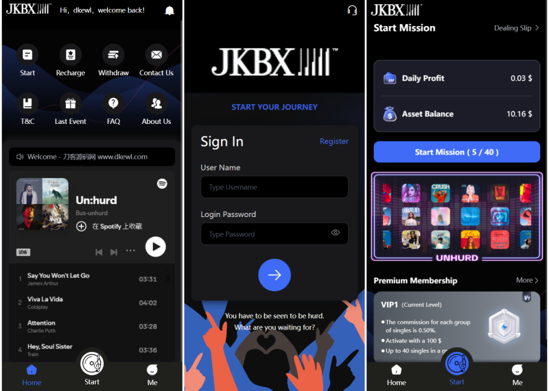 JKBX海外音乐抢单系统源码 Thinkphp框架 附教程-智点软件