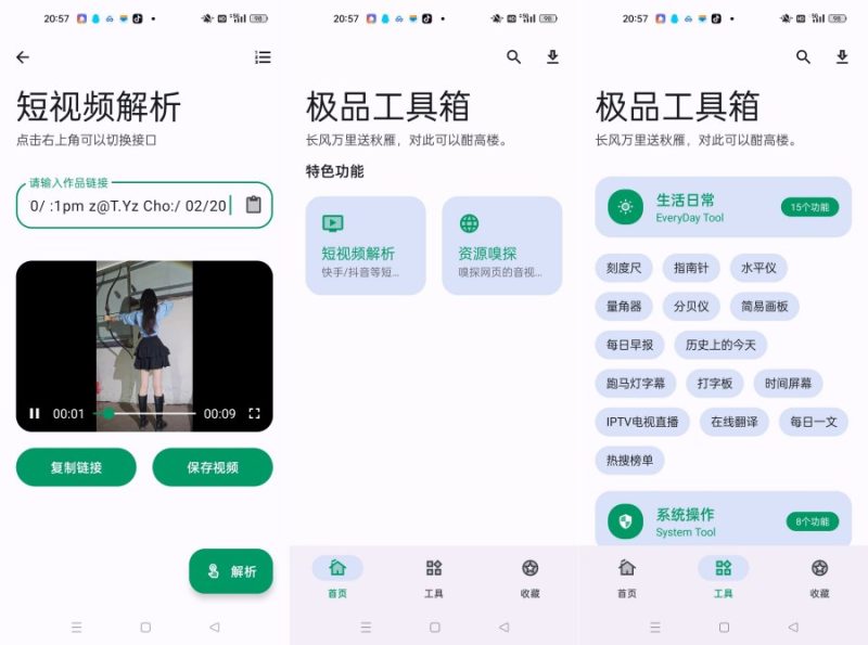 极品工具箱1.4.0各大短视频平台去水印 内含百种实用功能--智点软件